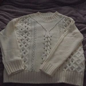 Off-white, silver ball sweater